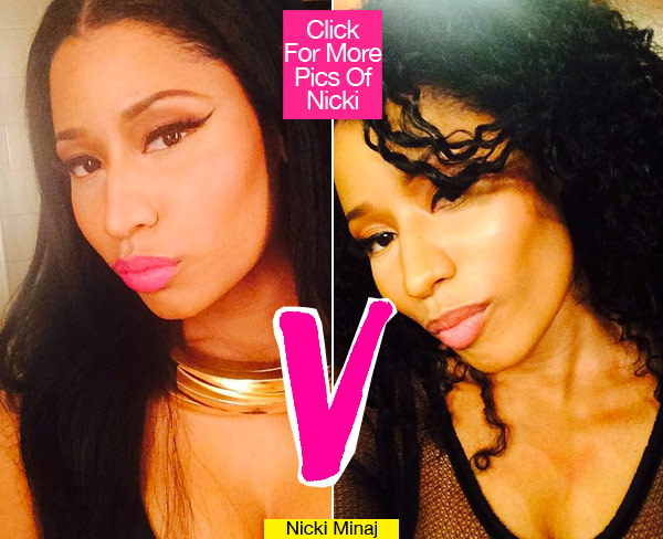Nicki Minaj Curly Vs Straight Hair
