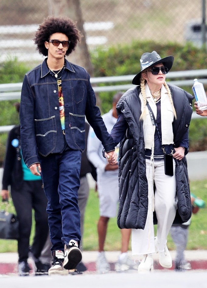 Madonna and boyfriend Ahlamalik Williams at a soccer game