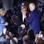 United States President Joe Biden presents Sir Elton John with the National Humanities Medal after he preformed a show called "A Night When Hope and History Rhyme" as part of his farewell tour on the South Lawn of the White House in Washington, DC on Friday, September 23, 2022.
Elton John Preforms on the South Lawn of the White House, Washington, District of Columbia, USA - 23 Sep 2022