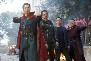 Editorial use only. No book cover usage.
Mandatory Credit: Photo by C Zlotnick/Marvel/Disney/Kobal/Shutterstock (9641147j)
Benedict Cumberbatch, Robert Downey Jr., Mark Ruffalo, Benedict Wong
"Marvel's Avengers: Infinity War" Film  - 2018