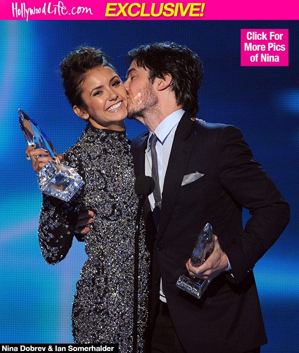 nina dobrev ian somerhalder pda