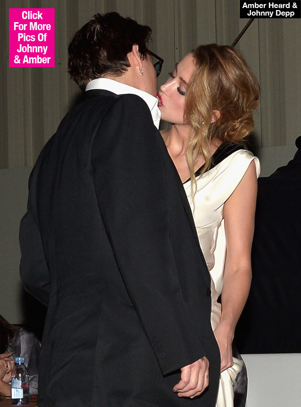 Johnny Depp Amber Heard Kiss