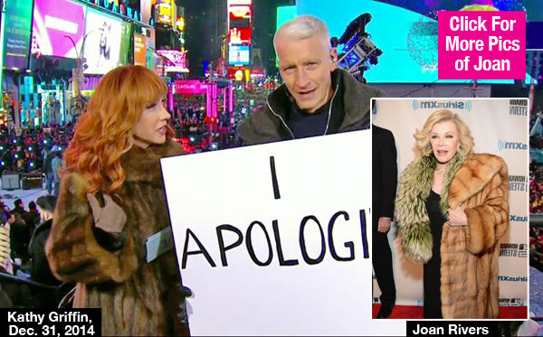 Kathy Griffin Wears Joan Rivers Fur