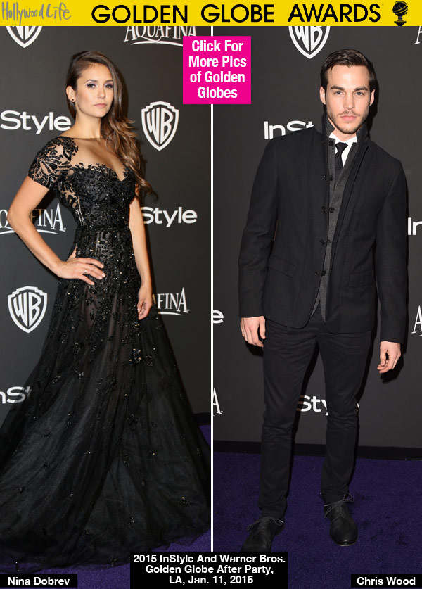 Nina Dobrev Chris Wood Golden Globes