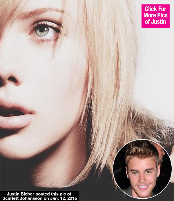 scarlett johansson justin bieber crush