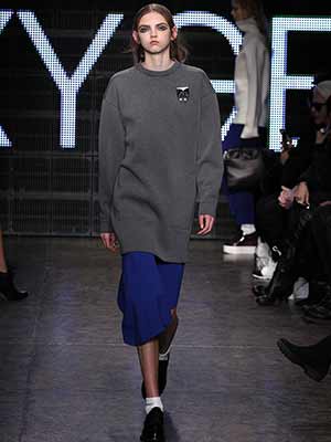 Model on catwalk
