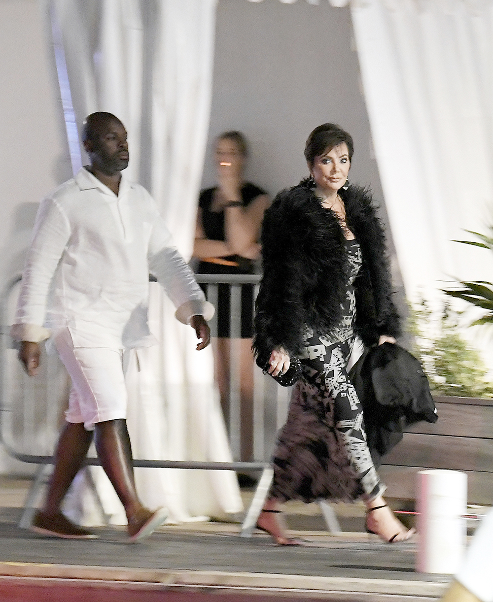 Kris Jenner and Corey Gamble seen enjoying a night out in St Barts