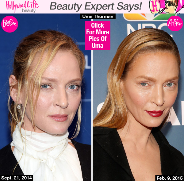 Uma Thurman Before After