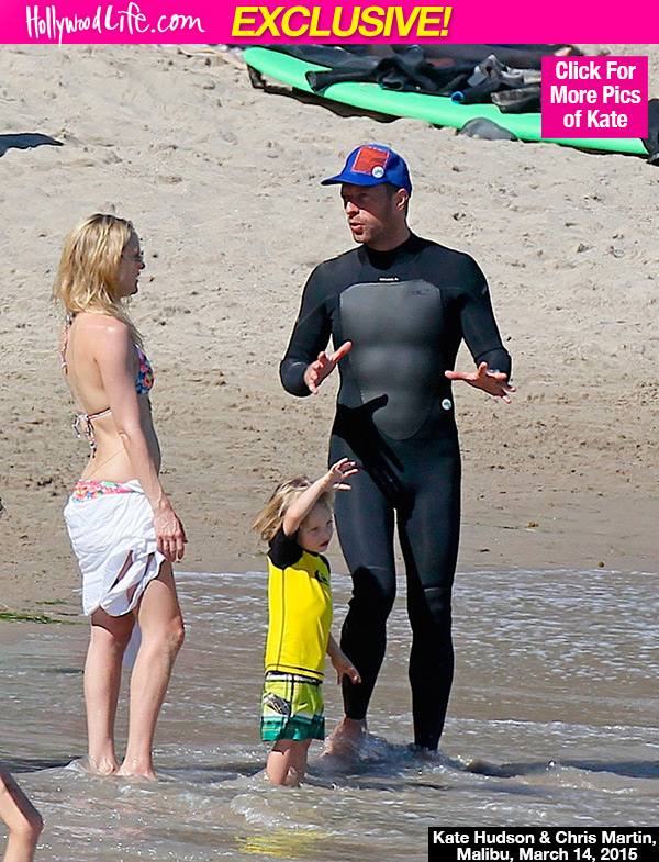 Kate Hudson Chris Martin Beach Day