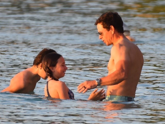 Mark Wahlberg Hugs His Daughter