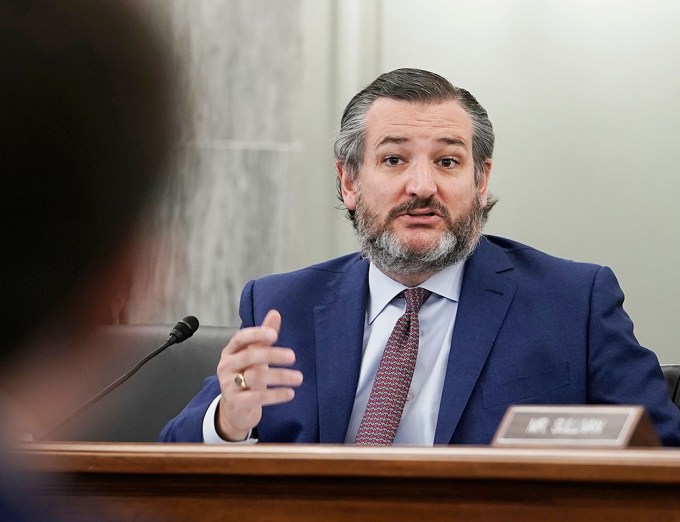 Ted Cruz at a meeting in Washington