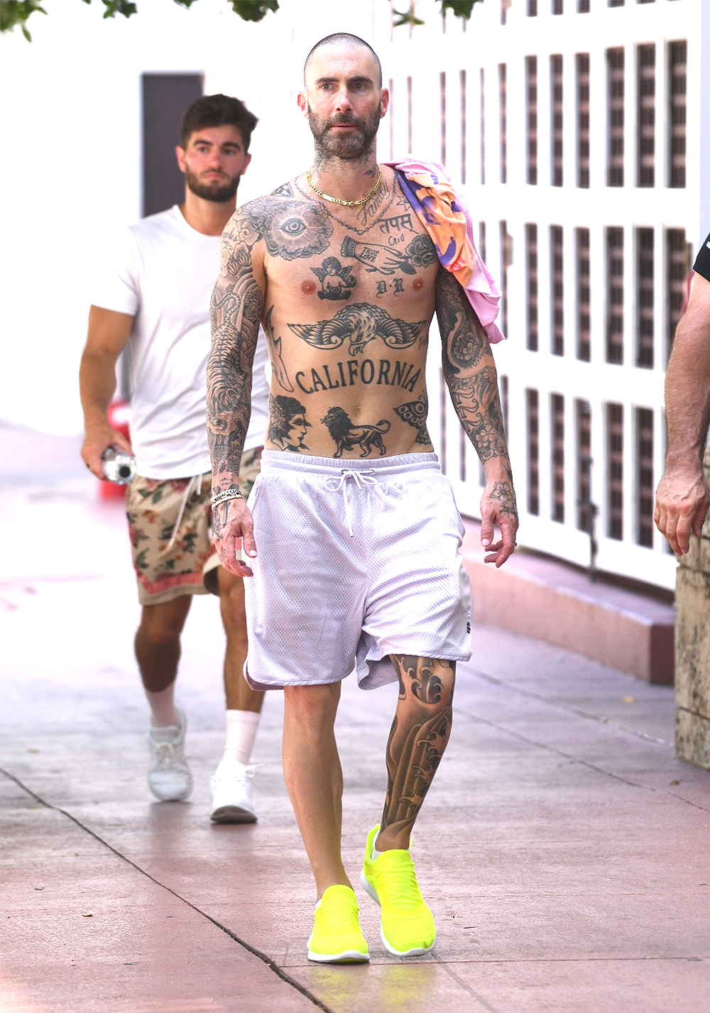 Adam Levine Is Seen In Miami Beach After A Gym Session At Anatomy Gym