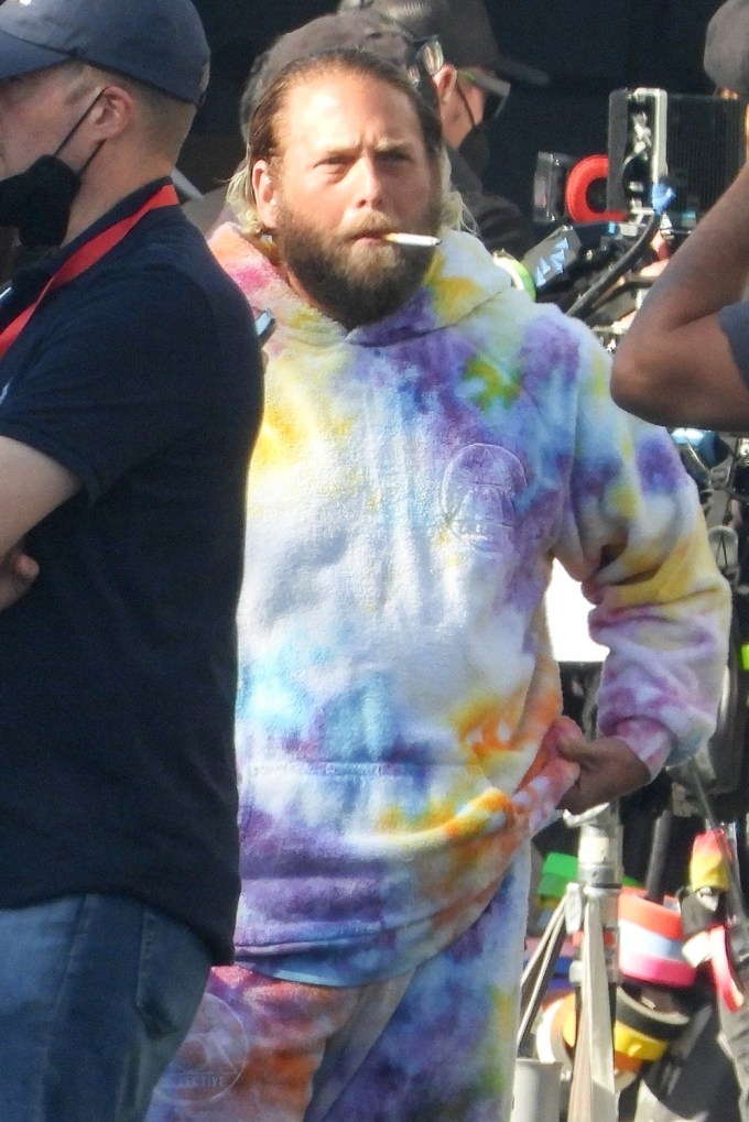 Jonah Hill as Jerry Garcia on the set of Martin Scorsese’s Grateful Dead film