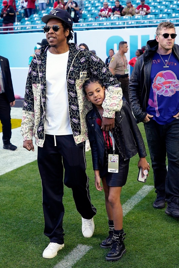 Jay-Z & Blue Ivy Carter at Super Bowl 54