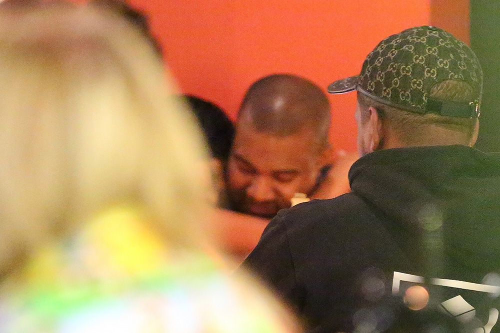 *EXCLUSIVE* Kanye West dines with his new girlfriend Juliana Nalu at E Baldi