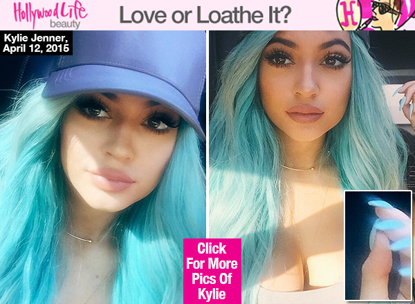 Kylie Jenner Blue Coachella Hair