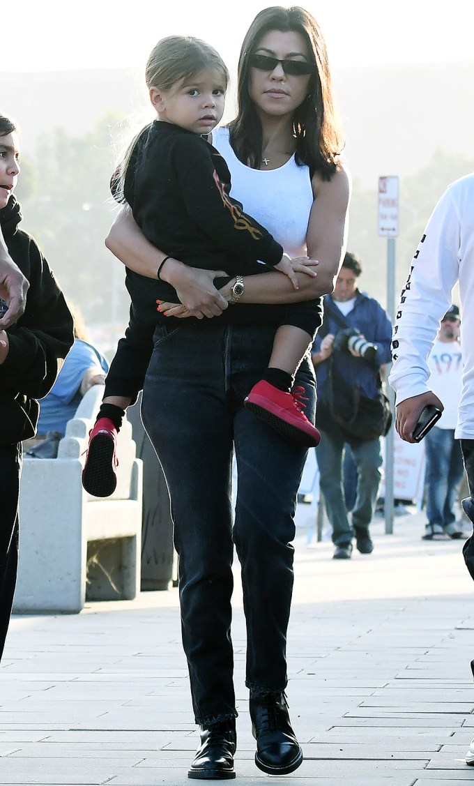 Kourtney Kardsahian out and about with Reign