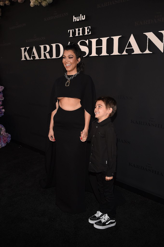 Kourtney & Reign at ‘The Kardashians’ TV Show premiere,