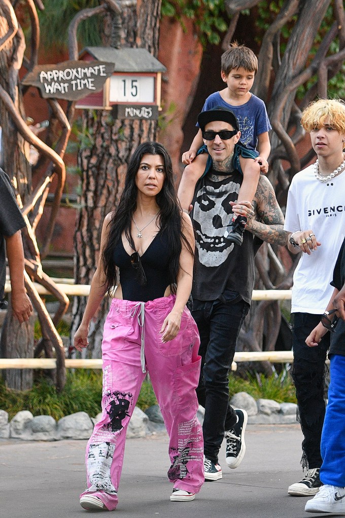 Kourtney Kardashian and Travis Barker take their love to Disneyland