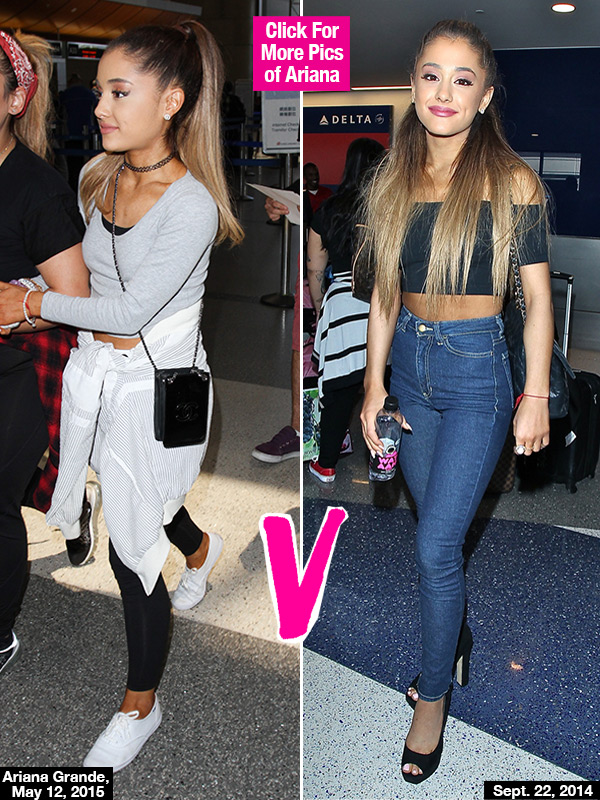 ariana grande makeunder airport outfit