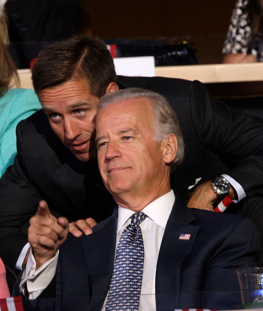 Joe Biden, Beau Biden Then-Democratic vice presidential candidate, Sen. Joe Biden, D-Del., front, is seen with his son Delaware Attorney General Beau Biden at the Democratic National Convention in Denver. Beau Biden announced, that he will not seek election to the Senate seat long held by his father, Vice President Joe Biden, putting another Democratic-held Senate seat in jeopardy and dealing another blow to President Barack Obama's flailing party
Beau Biden Senate, Denver, USA