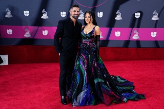 Sebastian Lletget, left, and Becky G arrive at the 23rd annual Latin Grammy Awards at the Mandalay Bay Michelob Ultra Arena, in Las Vegas
2022 Latin Grammy Awards - Arrivals, Las Vegas, United States - 17 Nov 2022