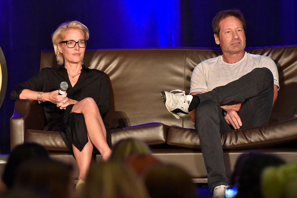 Gillian Anderson, David Duchovny. Gillian Anderson and David Duchovny seen on Day 2 at Wizard World Comic-Con at the Donald E Stephens Convention Center, in Rosemont, IL
2018 Wizard World Comic-Con Day - 2, Chicago, USA - 25 Aug 2018