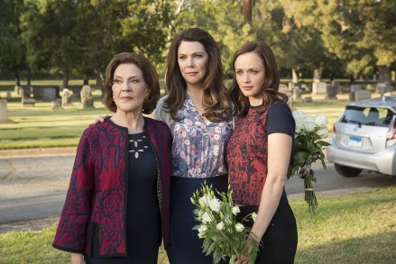 Editorial use only. No book cover usage.
Mandatory Credit: Photo by Netflix/Kobal/Shutterstock (7759119a)
(Left to Right) Kelly Bishop, Lauren Graham, and Alexis Bledel
'Gilmore Girls: A Year in the Life' TV Mini Series - 2016