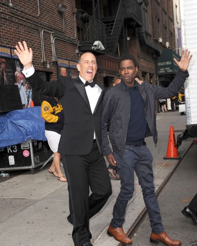 Jerry Seinfeld, Chris Rock
'The Late Show with David Letterman', New York, America - 20 May 2015