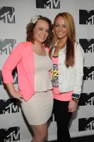 From left, Katelynn Lowell and Maci Bookout from "Teen Mom" appear during MTVâ?™s â?œRestore the Shoreâ?? telethon at the MTV Times Square Studios on in New York
MTVâ?™s â?œRestore the Shoreâ?? Telethon, New York, USA - 15 Nov 2012