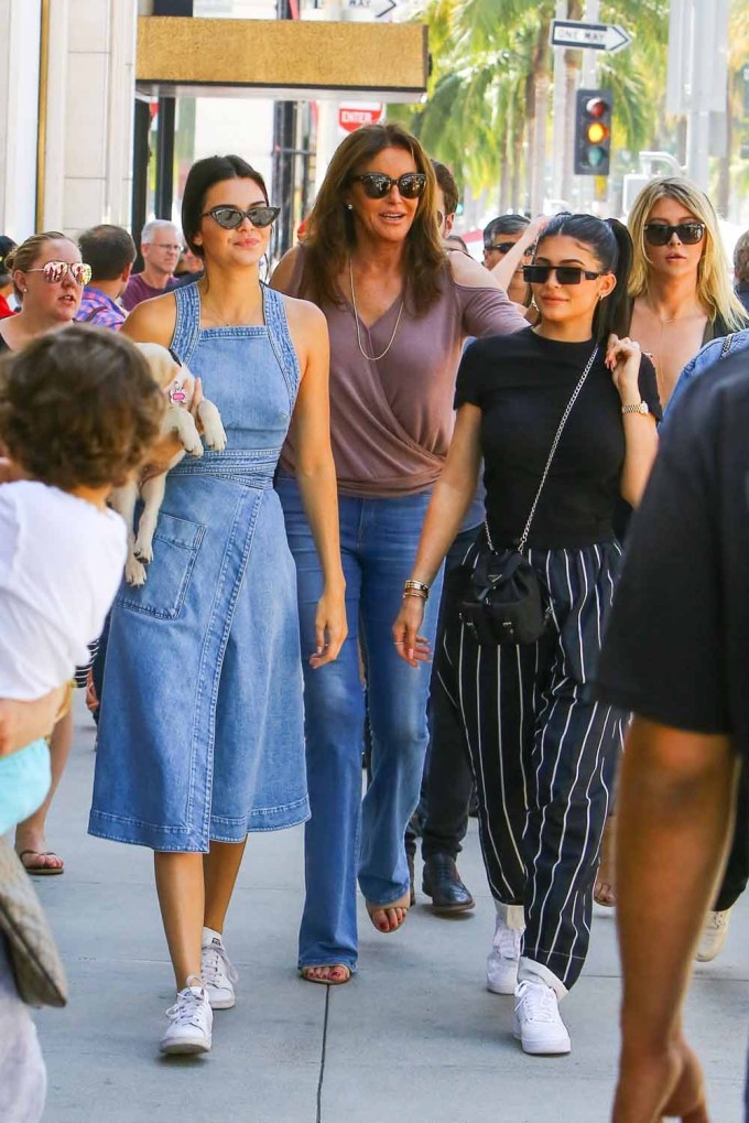 Caitlyn Jenner with her daughters Kylie and Kendall