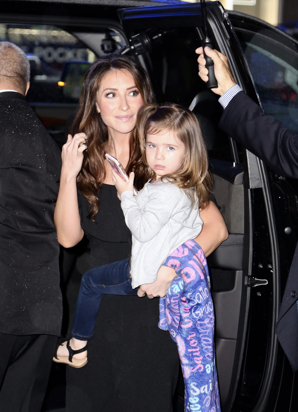 Bristol Palin arrives at Good Morning America with her daughter