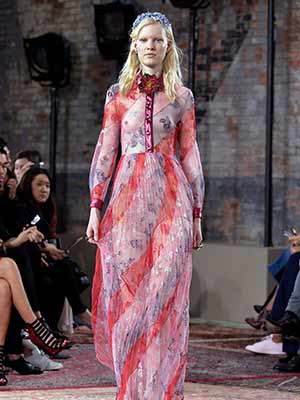 model on catwalk