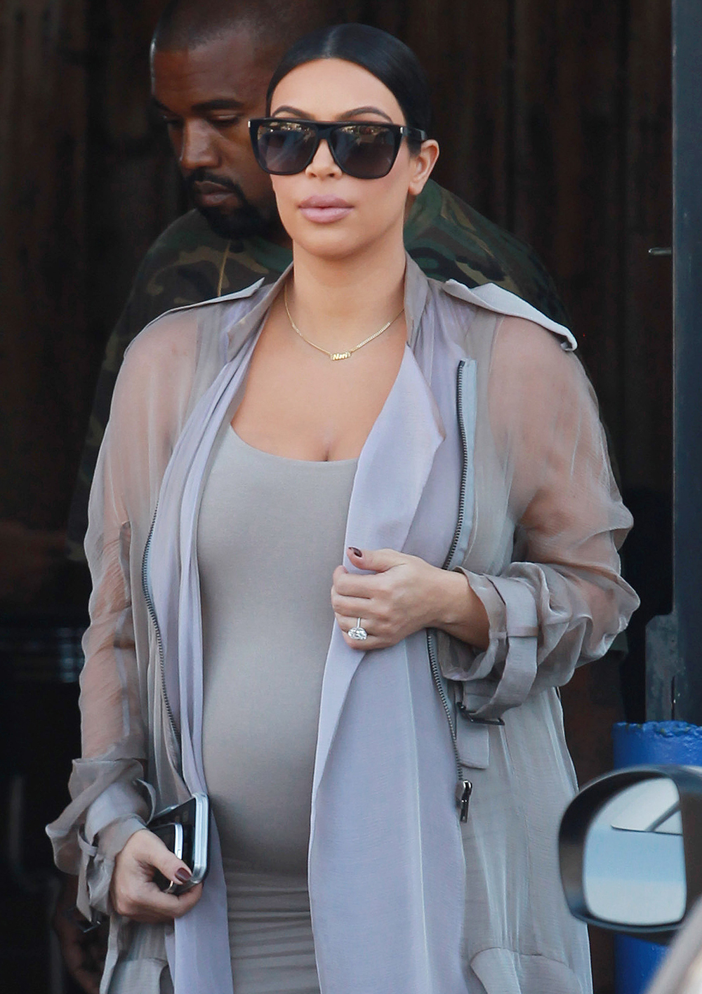 Kim Kardashian and Kanye West out and about, Los Angeles, America - 28 Sep 2015