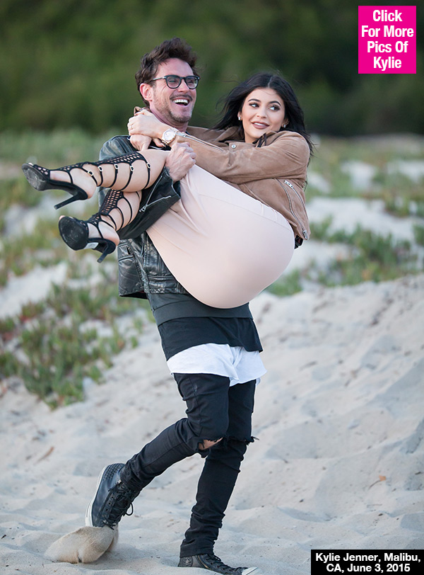 Kylie Jenner Carried Beach