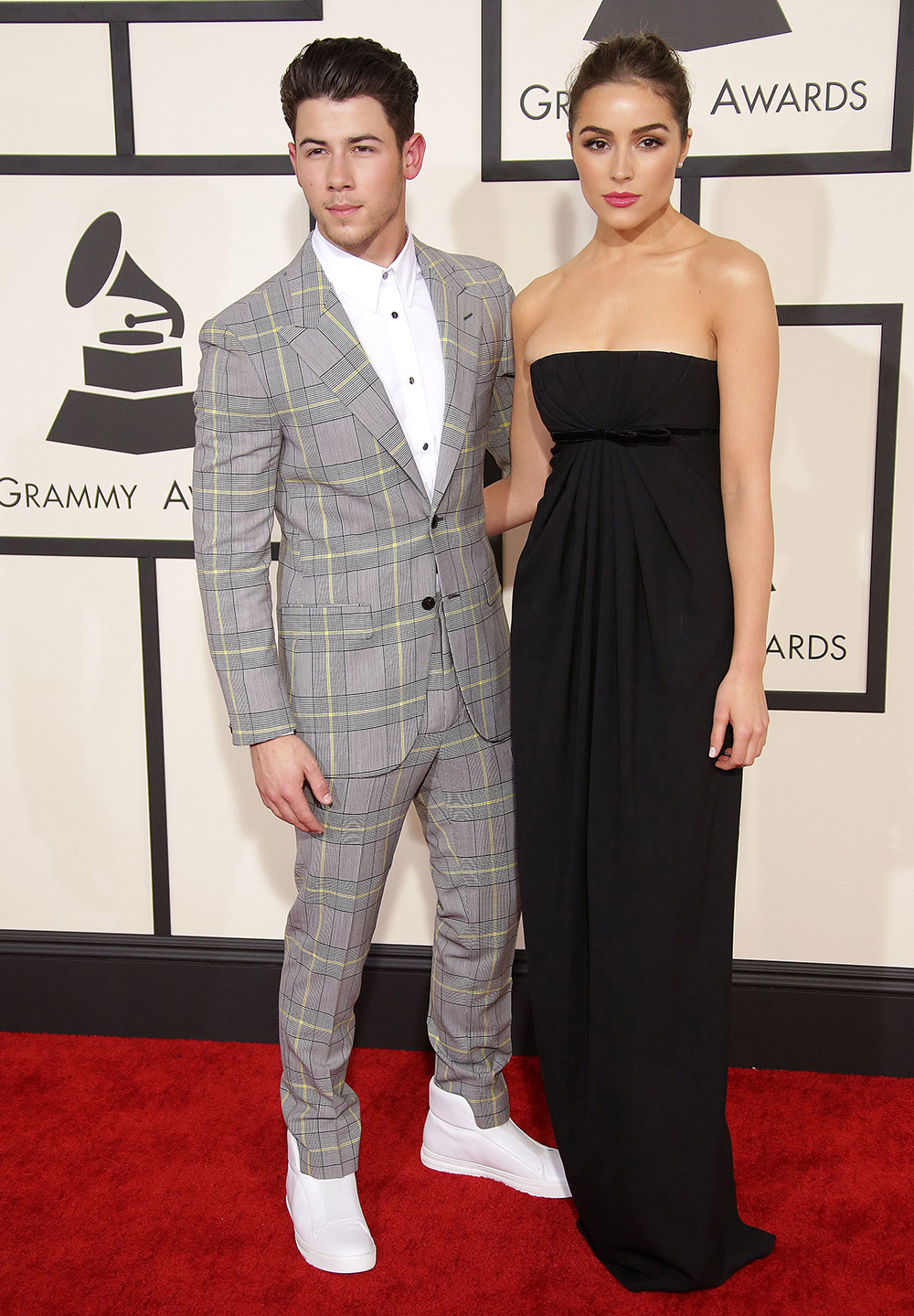 Nick Jonas and Olivia Culpo 57th Annual Grammy Awards