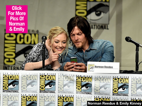 norman reedus response dating emily kinney