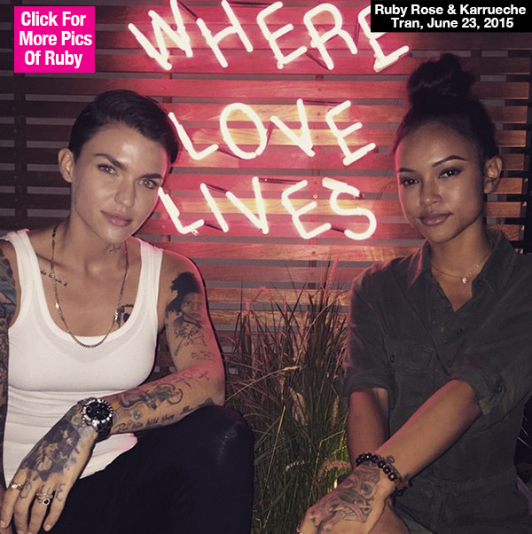 Karrueche Tran Ruby Rose Dinner Date
