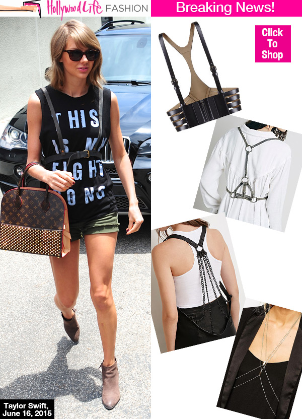 taylor swift harness belt backwards