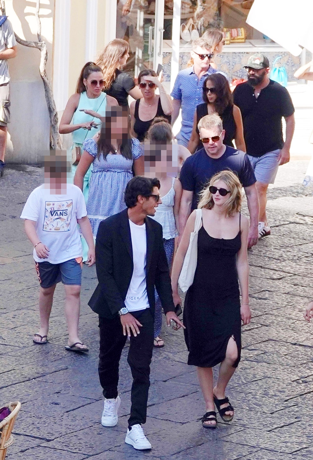 Matt Damon Wife Kids Stroll Capri BG