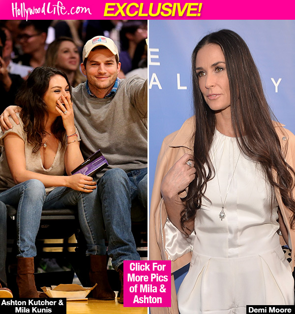 Demi Moore Ashton Kutcher Wedding Mila Kunis