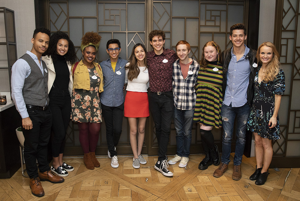 HIGH SCHOOL MUSICAL: THE MUSICAL - Coverage. (Disney Channel/Troy Harvey)MARK ST. CYR, SOFIA WYLIE, DARA RENEE, FRANKIE A. RODRIGUEZ, OLIVIA RODRIGO, JOSHUA BASSETT, LARRY SAPERSTEIN, JULIA ROSE LESTER, MATT CORNETT, KATE REINDERS