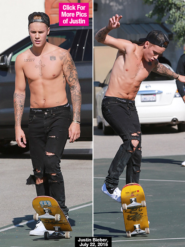 Justin Bieber Shirtless