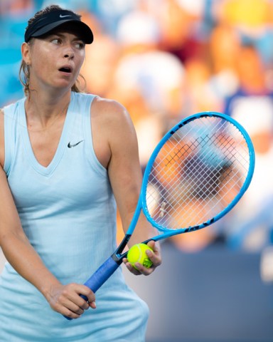 Maria Sharapova of Russia in action during her first-round match
Western and Southern Open tennis tournament, Day 1, Cincinnati, USA - 12 Aug 2019