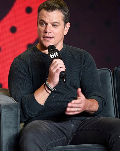 Matt Damon speaks during a press conference for "Suburbicon" on day 4 of the Toronto International Film Festival at the TIFF Bell Lightbox, in Toronto
2017 TIFF - "Suburbicon" Press Conference, Toronto, Canada - 10 Sep 2017