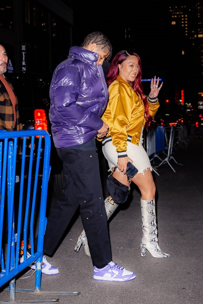 La La & Kiyan At The Knicks-Lakers Game