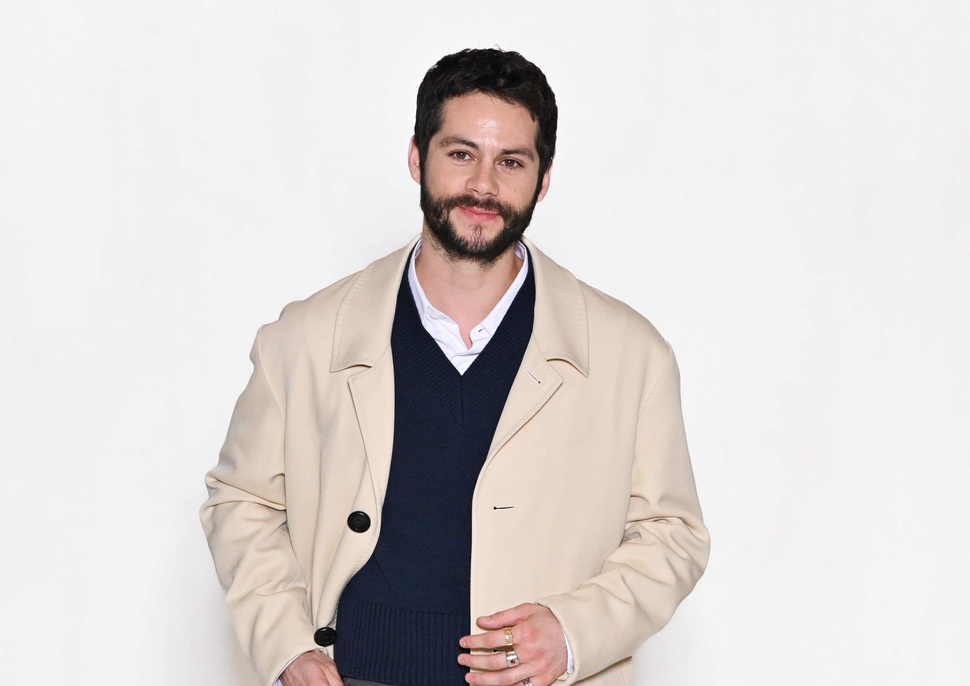 Dylan O'Brien attends the AMI - Alexandre Mattiussi Menswear Fall-Winter 2023-2024 show