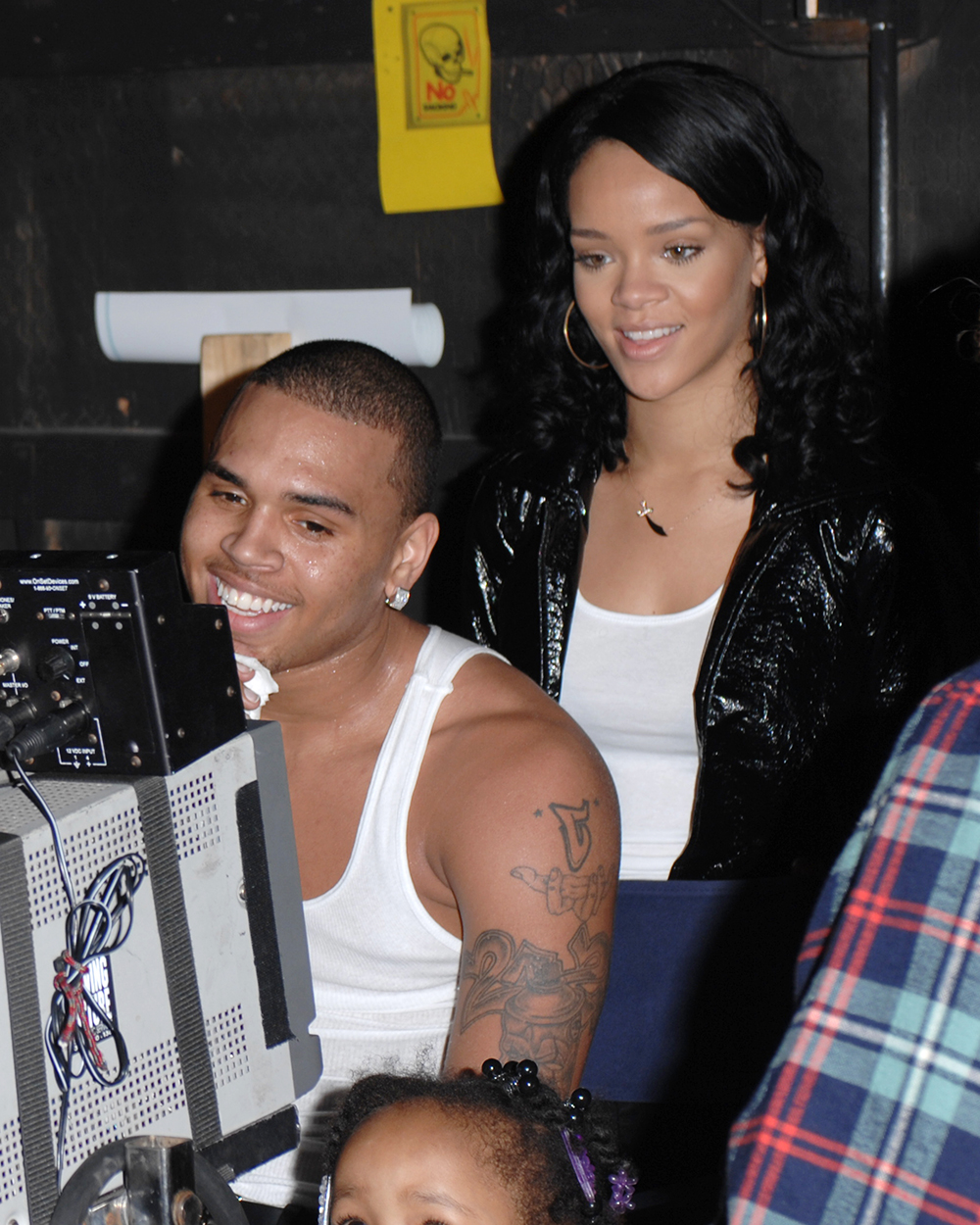 Chris Brown, Rihanna and Lil Mama 'Shawty Get Loose' on set filming, Miami, USA - 28 Dec 2007