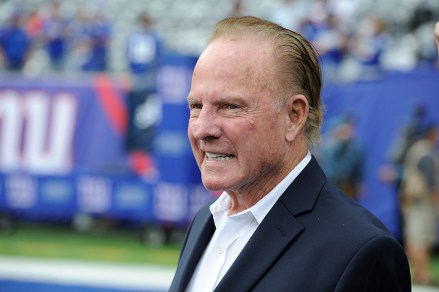 Former New York Giants player Frank Gifford looks on before an NFL football game between the New York Giants and the Denver Broncos, in East Rutherford, N.J
Broncos Giants Football, East Rutherford, USA - 15 Sep 2013