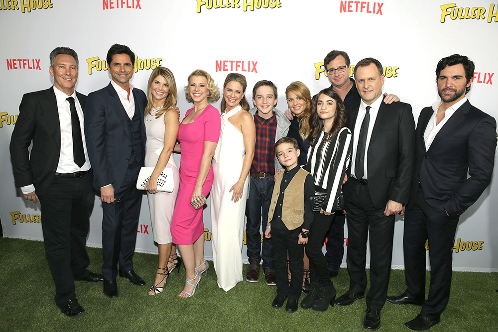 Jeff Franklin, John Stamos, Lori Loughlin, Jodie Sweetin, Andrea Barber, Michael Campion, Candace Cameron Bure, Elias Harger, Soni Bringas, Bob Saget, Dave Coulier and Juan Pablo Di Pace
'Fuller House' TV series premiere, Los Angeles, America - 16 Feb 2016